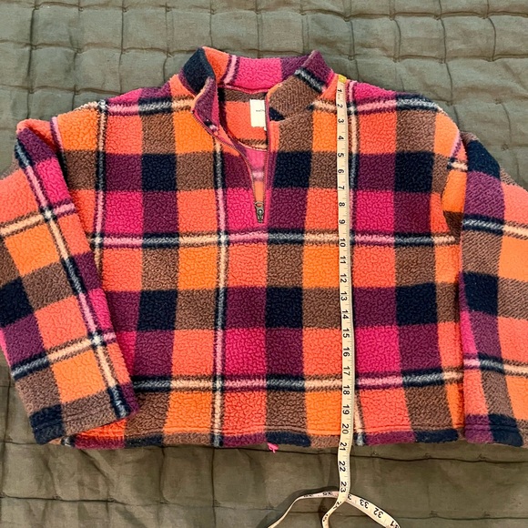 American Eagle Outfitters Pink and Orange Fleece Pullover - Picture 6 of 10
